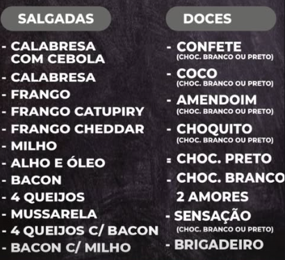 Cardápio de Pizza