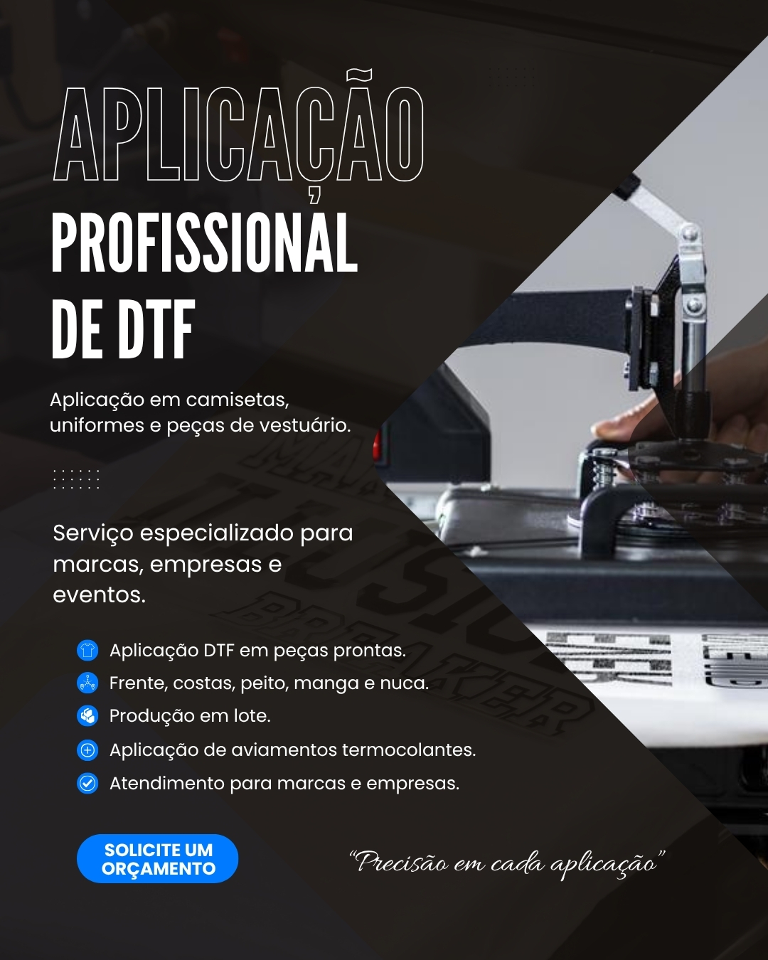 Aplicação Profissional de DTF